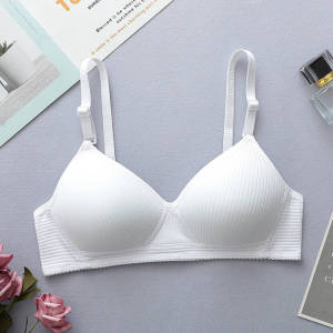Summer Thin Cotton Wireless Comfortable Student Bra Adjustable Straps Pure Cotton Small Chest Love Eyes Eye Student Bra