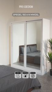 Pro Design Spiegel MWDSL Lemari Pakaian Besi Sliding / Pintu Geser