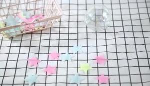3D Hollow Star Energy Storage Fluorescent Glow In The Dark Luminous On Wall Stickers For Kids Room Living Room Decal