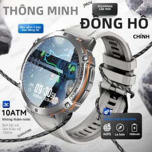 Đồng Hồ Thông Minh GPS Cấp Quân Sự Chống Nước 10ATM Tích Hợp La Bàn Máy Đo Độ Cao Pin 1000mAh Theo Dõi Nhịp Tim Dành Cho Nam Giới