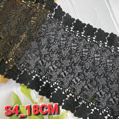 (1 MÉT) REN THÊU CHỈ COTTON CÓ 4 MÀUBẢN RỘNG 18CM_ 19CM