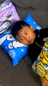 Bantal Tidur Anak Motif Kartun Ukuran 45x35 cm Motif Pikachu