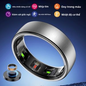 Nhẫn Thông Minh Uhoofit R10 Dành Cho Nam & Nữ Với Hộp Sạc Theo Dõi Nhịp Tim Giấc Ngủ Chống Nước IP68 5ATM Nhiều Chế Độ Thể Thao