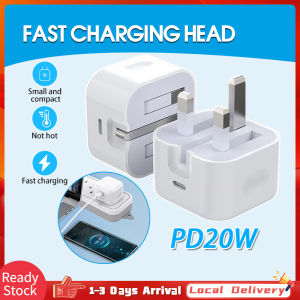 20W PD Type-C Charger Fast Charging Quick Wall Charger Folding USB-C Power Adapter Compatible for iPhone 14 13 For IOS 15 System