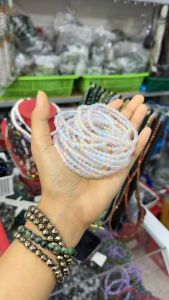 สร้อยแขนหิน คาร์ซีโดนี่ ขนาด 3-4มิล