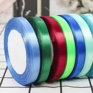 New (25 Yards/lot) 1/46mm Single Face Silk Satin Ribbon Wedding Decorative Ribbons Christmas Gift Wrap DIY Handmade Materials