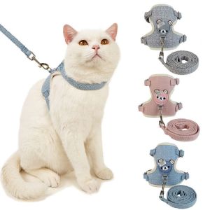 Cartoon Bear Traction Rope Small Pet Chest Belt Vest Type Safety Belt Dog Cat Collar