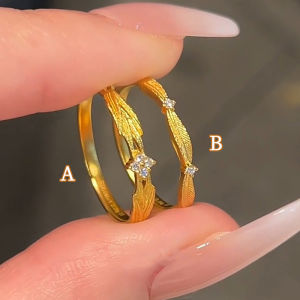 แหวนเงินสีทองสไตล์ย้อนยุค เครื่องประดับมือแบบอเนกประสงค์ สไตล์วินเทจ แหวนนิ้วชี้เงิน แหวนนิ้วชี้แฟชั่น เครื่องประดับที่สวมใส่ได้ตลอดทั้งปี