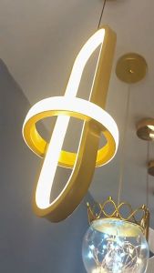 Nordic bedroom bedside living room dining room hanging lighting luxury Led simple small black gold chandelier