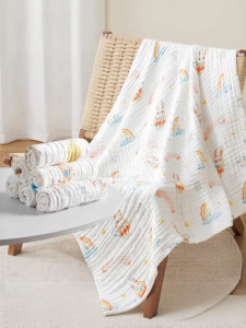 SHI YUE JIE JING | Pure Cotton Gauze Bath Towel and Small Square Towel for Baby
