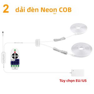 Bộ Đèn LED Dải Neon COB Linh Hoạt 24V Với Ứng Dụng Điều Khiển Bluetooth Thông Minh Đồng Bộ Hóa Âm Nhạc Có Thể Điều Chỉnh Độ Sáng Ấm áp/Tự nhiên/Trắng Lạnh 2/4/6 CÁI