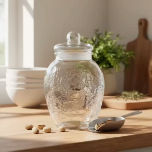 Bình Thủy Tinh Ngâm Rượu 6 Lít Cao Cấp CRP6L - Dáng Chum Họa Tiết Rồng Phụng Nổi Đựng Sâm Hoa Quả Thực Phẩm