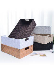 Hộp Đựng Đồ Bằng Sợi Polypropylene Thủ Công Để Đựng Đồ Trên Bàn Đồ Chơi Sách Hộp Đựng Đồ Dùng Gia Đình Bằng Nhựa