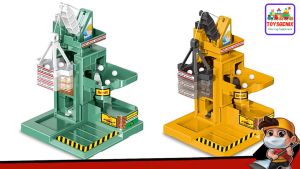 ToysgeniX Gift For Kids Toys DIY Construction toy Crane Toy For Kids 3D Tower Crane Toy With Gantry Mainan pembinaan