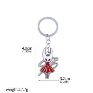 Hollow Knight Metal Characters Keychain The Knight Octopus Grub Hornet Pendant Key Chain for Women Men Key Holder Jewelry