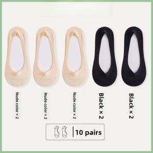 Miiow | Silicone Anti-slip Invisible Boat Socks Womens Summer Ice Silk Absorbent Odor Control Low Cut Invisible Socks Cat Person