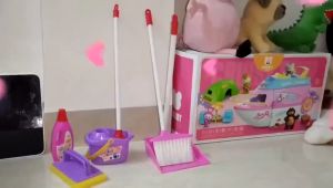 4/7/16Pcs/Set Simulation Cleaning Pretend Play Kids Toys Broom for Children Makeup Brushes Washing Machine Set Kindergarten Game Toys