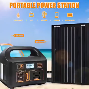 DIODIY Portable Emergency Power Station with Solar Charging Multiple Output Ports 220V Multi-Function 200W-400W Big Capacity Solar Generator for Home Travel and Outdoor Use