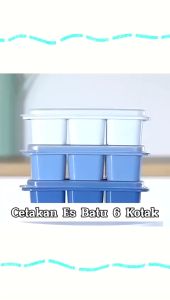 BISA COD - Cetakan Es Batu Silikon 6 Kotak Dengan Tutup Coklat Puding Kue / Ice Tray Cube Silicone 6 Grid / Cetakan Ager Agar 6 Sekat