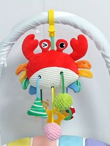 SKISOPGO Baby Stroller Hanging Toys Soothing Dolls Newborn Rattle Toys Soft Toy Pull String Plush Toys