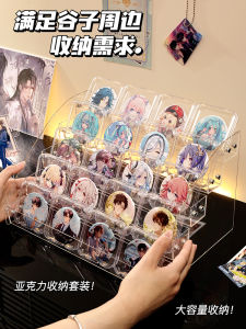 กล่องเก็บของ Acrylic ป้องกันฝุ่นสำหรับโต๊ะทำงาน กล่องเก็บของแบบปิดสนิท ชั้นวางของ ป้ายโล่ กระดาษข้าวโพด ของเล่นพื้นฐานสำหรับบ้าน