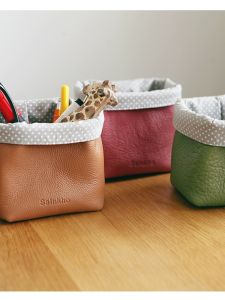 Leather Pen Holder Creative Fashion Cute Artistic Bullhide Storage Bag Miscellaneous Cosmetics Basket Remote Control Key