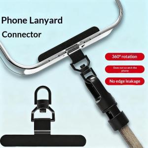 2/4Pcs Cellphone Lanyard Safety Connector 360° Rotation Metal Steel Phone Tether Tab Gasket - Durable Cell Phone Lanyard Patch