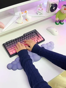 Pergelangan Tangan Berehat Tetikus Pad Sokongan Pergelangan Tangan Papan Kekunci Set Cloud Keyboard Wrist Rest Pad with Memory Foam 键盘鼠标配件 手腕休息垫