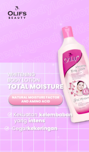 OLIF Whitening Milky Body Lotion 600 ML | Handbody Badan Mencerahkan Melembabkan Menutrisi dengan Kandungan Moisturaizer dan Ekstrak susu