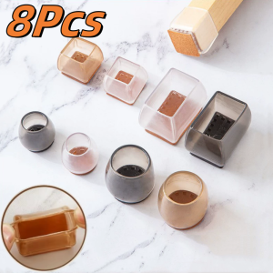 8Pcs Silicone Furniture Non-Slip Pads Chair Sofa Feet Anti-noise Feet Cover Wood Floor From Scratches Protectors Mats