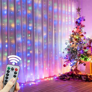 6*3/3*3/3*2/3*1m  Curtain Bedroom Light Christmas Decoration LED Wedding Fairy Garland Lights USB Festoon Lighting Home Bedroom