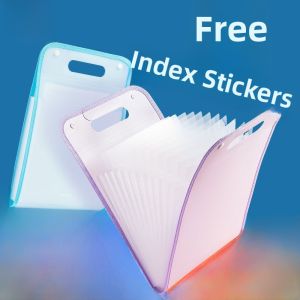 Large Capacity A4 Accordion Folder Vertical Organization Tool for Tutoring And Exam Papers Subject Materials High School And Junior High Students