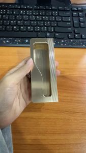 มือจับเฟอร์นิเจอร์ แบบฝัง มือจับลิ้นชัก มือจับตู้ วัสดุอลูมิเนียม สีทอง E114