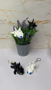 3D Printed Night Fury & Light Fury Keychain – Fidget Toy for Stress Relief & Decoration