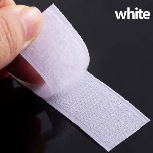 Sew On Hook and Loop Tape Non-Adhesive Nylon Velcro Fastener Strip 20mm 50mm Width White for Clothing Bags DIY Crafts 1M 10M