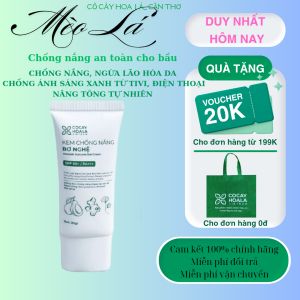 Kem Chống Nắng Bơ Nghệ Cỏ Cây Hoa Lá Chống Tia UVA UVB Dưỡng Da Trắng Hồng Thấm Nhanh Không Bết Dính Nâng Tone Tự Nhiên 30g