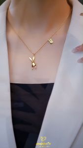 K85 Kalung Rantai Kombinasi Kelinci Unik Lucu Titanium Trend 2023 Korea Style