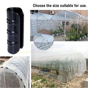 ZEO Greenhouse Frame Pipe Clip Fixed Pipe Clamps Plastic Black Snap Clamp
