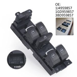 Công Tắc Điều Khiển Cửa Sổ Nhựa Đen 12V Cho VW Golf 4 Jetta MK4 Bora Beetle Passat B5 1J4959857 3BD959857 Tương Thích Với 1J4959857D 1J4959857C
