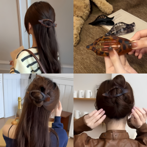 กิ๊บติดผมขนาดใหญ่ สไตล์เกาหลี ไร้รอยต่อ สำหรับผู้หญิง ชิ้นส่วนผมแบบหนีบหนวดแกะ ตกแต่งผมด้านหลังศีรษะ สไตล์หรูหรา