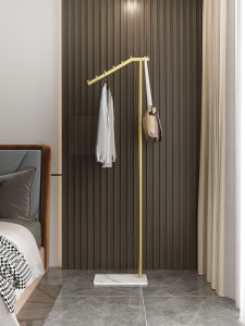 Simple Entryway Coat Rack Mobile Iron Stand Luxury Clothes Hanger for Living Room Office Bedroom No Assembly Required