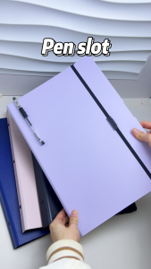 Clearbook Long Clear Book File Organizer Presentation Book Document Folder Organizer with Strap
