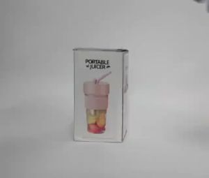 Electric fruit juicer Wireless blender juice mixer Portable Juicer with straw household USB Charging 6 Blade gift juice