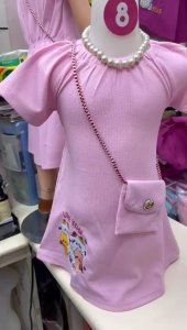 Miss Mini 2328 Kids Fashion Dress Terusan Daster Anak Perempuan Cewek 2 3 4 5 6 7 8 Tahun (Free Tas)