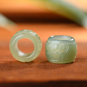 Phụ Kiện Vòng Tay Hạt Ngọc Bích Tự Nhiên Trang Sức Thủ Công DIY Hạt Ngọc Bích Thủ Công Hạt Tròn Chuỗi Hạt Phụ Kiện Trang Sức