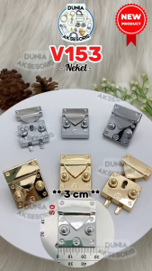 Asesoris Tas Variasi V153 Kunci Cetet  / Kunci Sodok / Kuncian Tas - Aksesoris Tas (IMPORT)