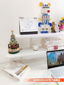 Bookshelf Desktop Platform Height increasing bracket Layered storage rack Table clip type Suspended shelf