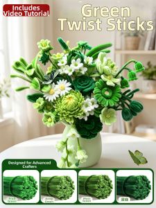 MINGZHUO | DIY Flower Bouquet Kit Green Twisted Rods