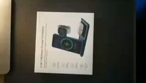 4-in-1 Foldable/Desk Wireless Charger 15W Fast Charging Dock Charge Station for Android Apple Cell Phone / Watch / Headse