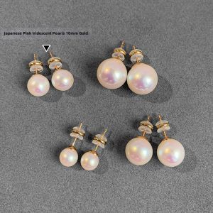 CAFFTI | Luxury Cherry Blossom Pink Pearl Earrings